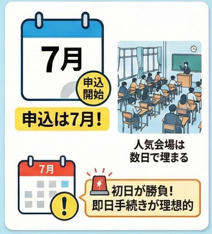 宅建の申し込みは何時から始まる？
