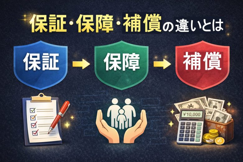保証・保障・補償の違い